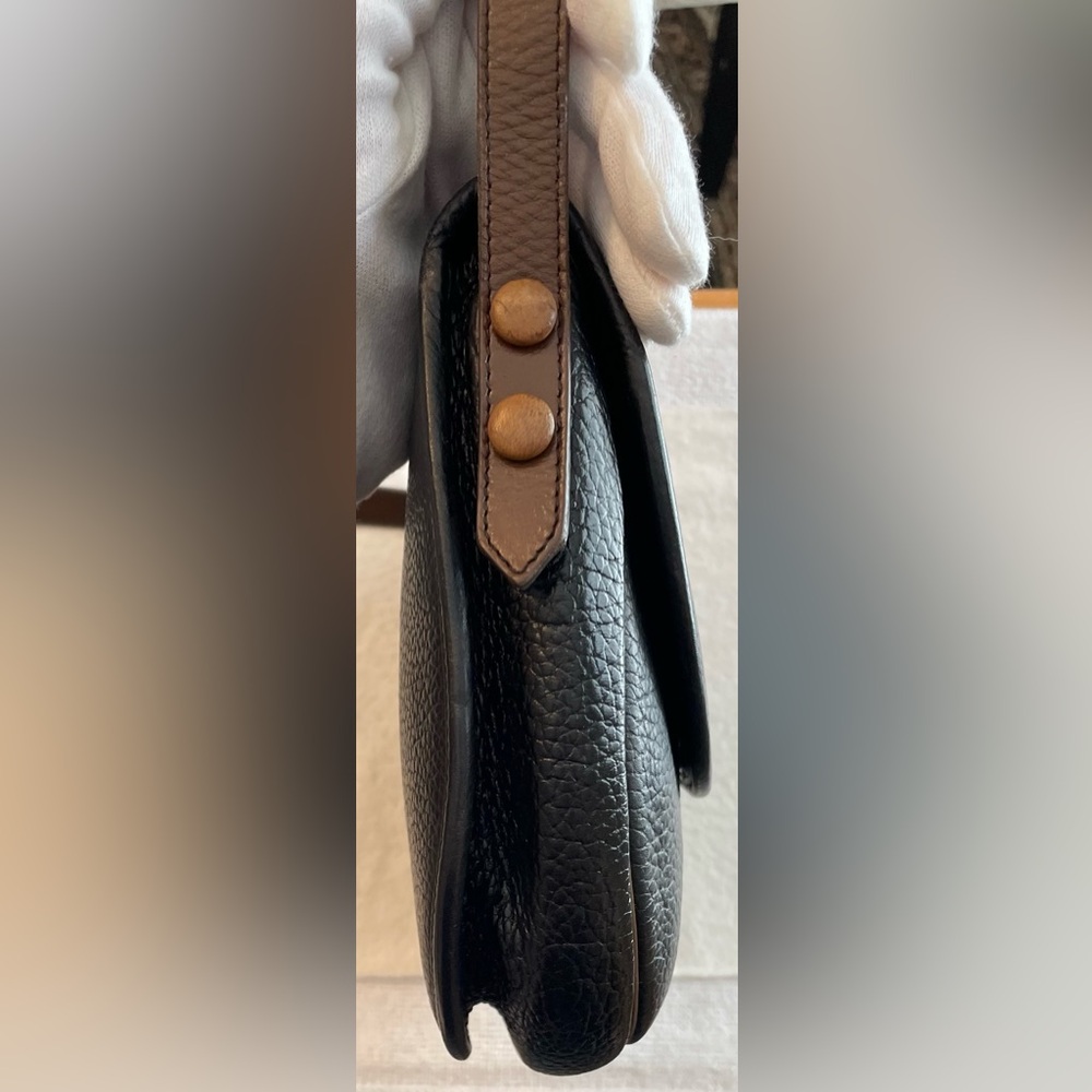 Dior Authentic Vintage Black Leather Crossbody Bag w/ Silver Hardware - Picture 5 of 14